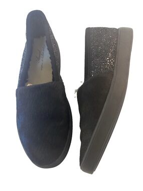 Anniel Made In Italy Glitter Black Sport Slip On Shoe Size 41 NWOT